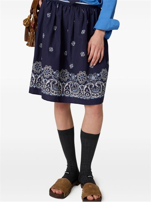 Gonna con stampa MIU MIU | MG242517X0F022X